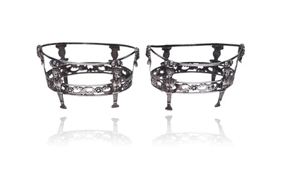 Coppia di porta saliere in argento - VintageMania