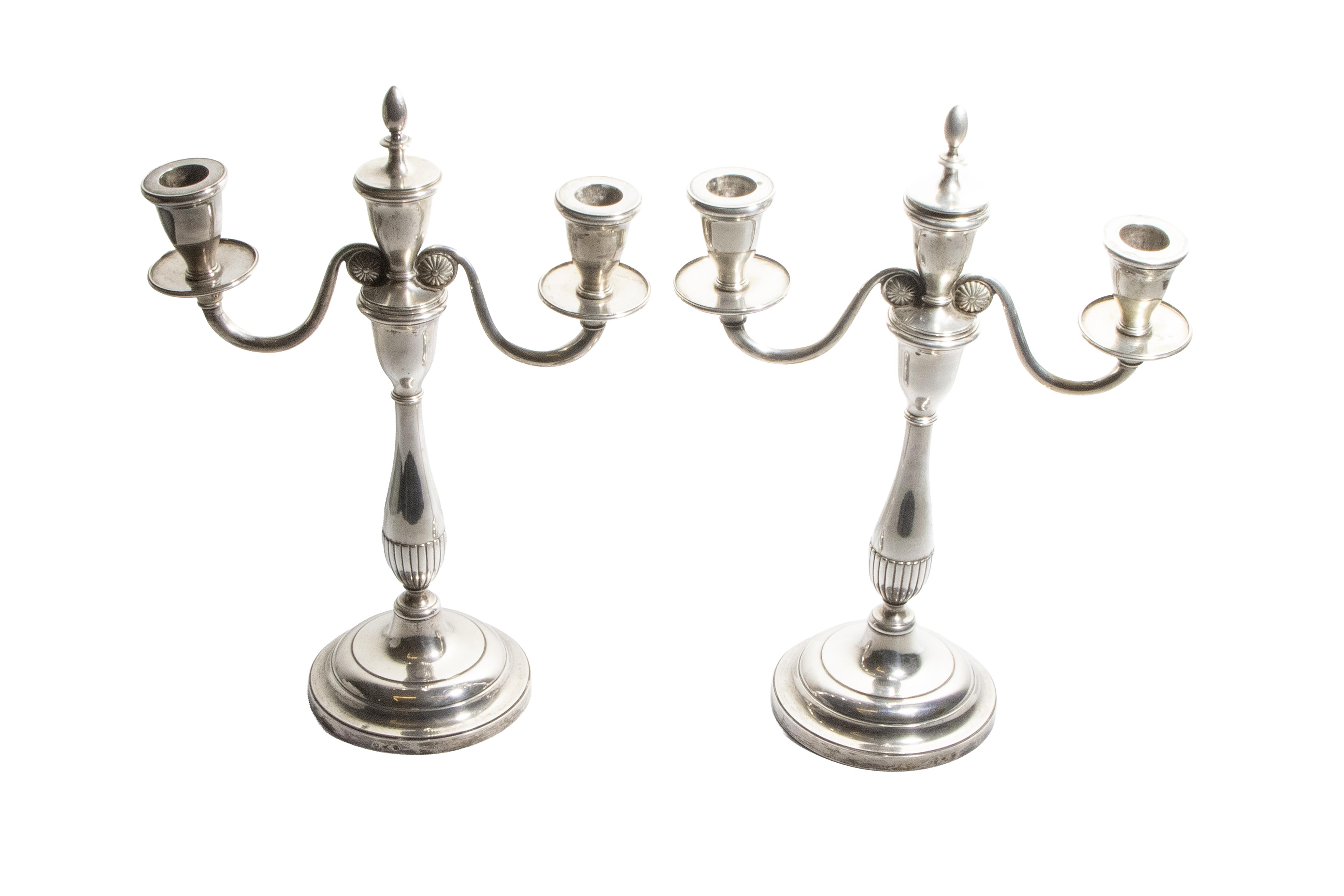 Caber, coppia di candelabri in argento - VintageMania