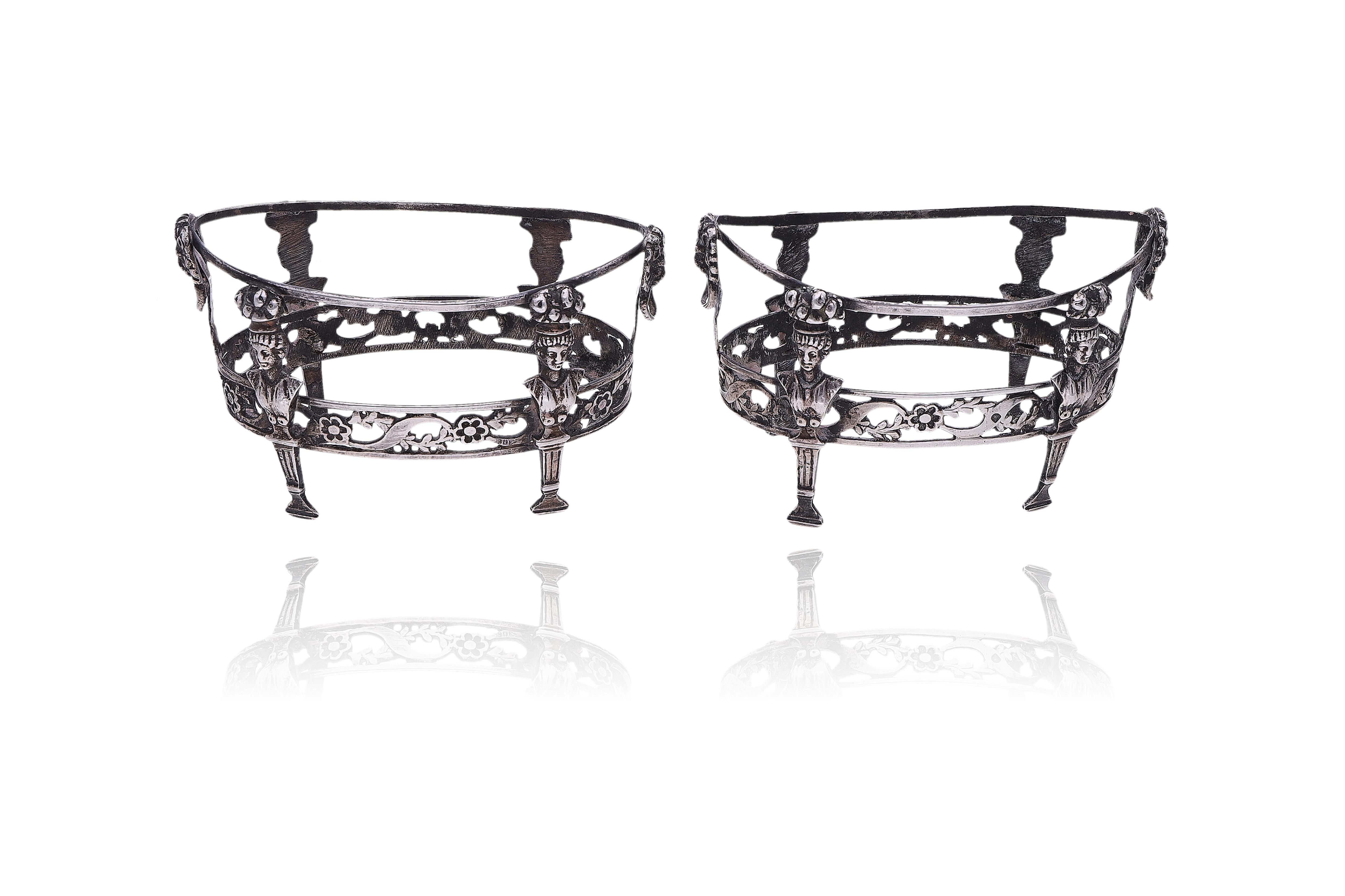 Coppia di porta saliere in argento - VintageMania