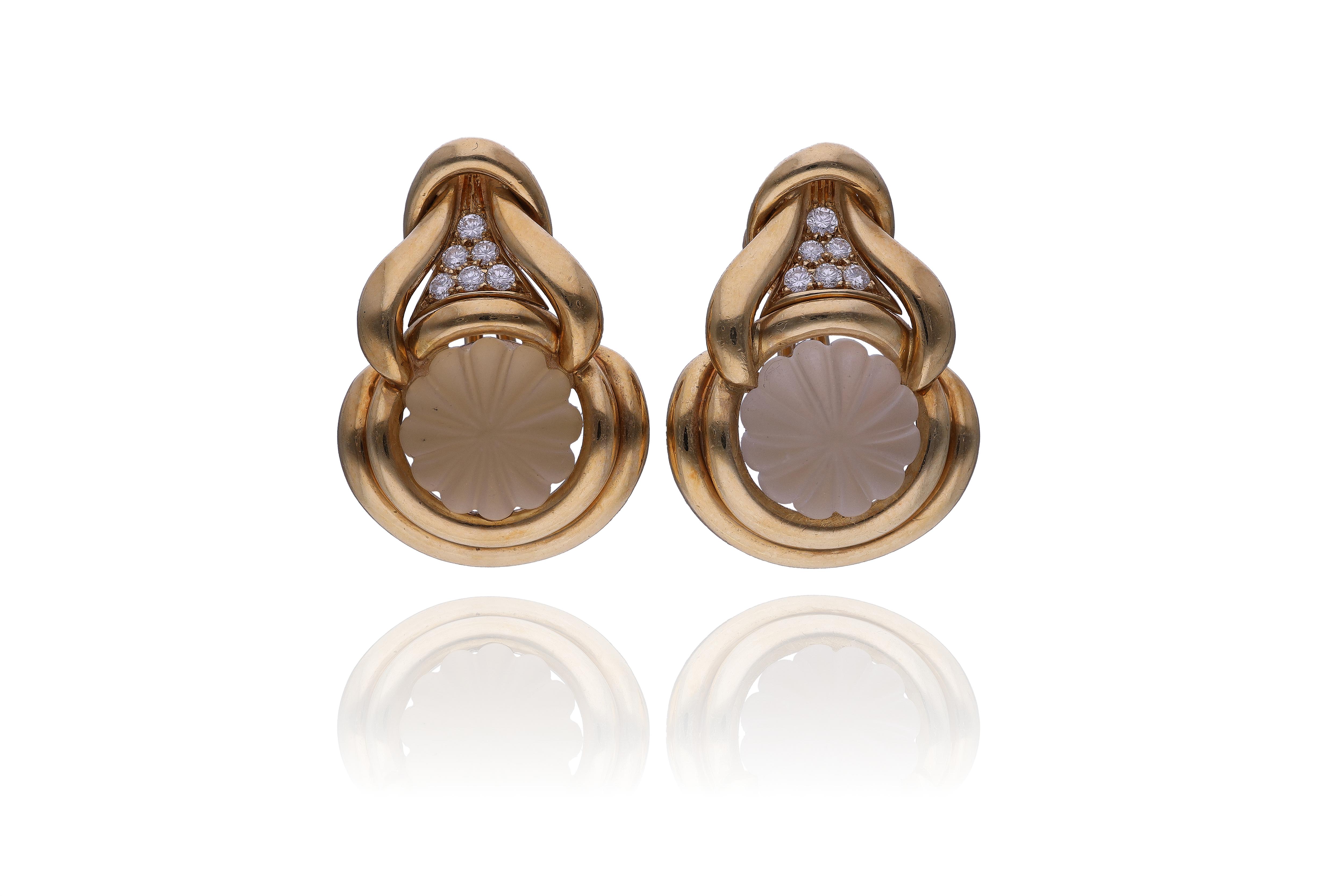 Orecchini con quarzi e diamanti - VintageMania