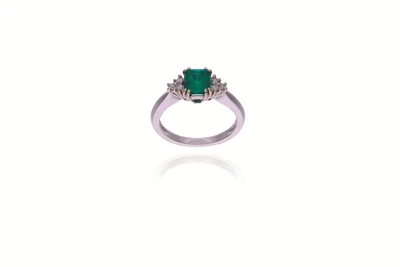Anello con smeraldo e diamanti - Promesse Preziose