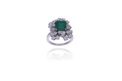 Anello con smeraldo e diamanti - Promesse Preziose