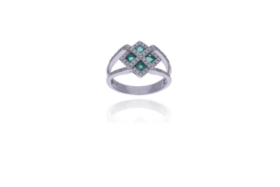 Gioielli del Sole, anello con smeraldi e diamanti - Promesse Preziose