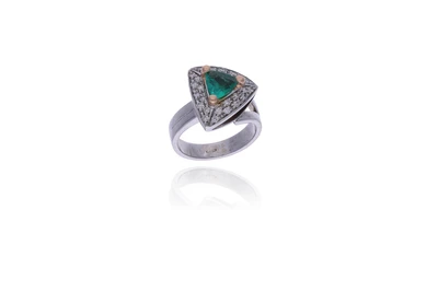 Anello con smeraldo e diamanti - Asta Speciale Gioielli