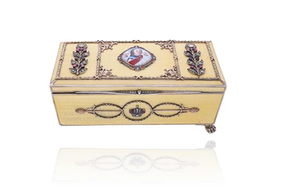 Frederik Hollming, Faberge, scatola con smalti - Asta Speciale Gioielli