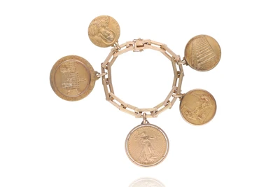 Bracciale con medaglie in oro - Preziosi - Asta Conto Vendita