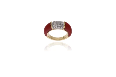 Anello in corallo e diamanti - Preziosi - Asta Conto Vendita