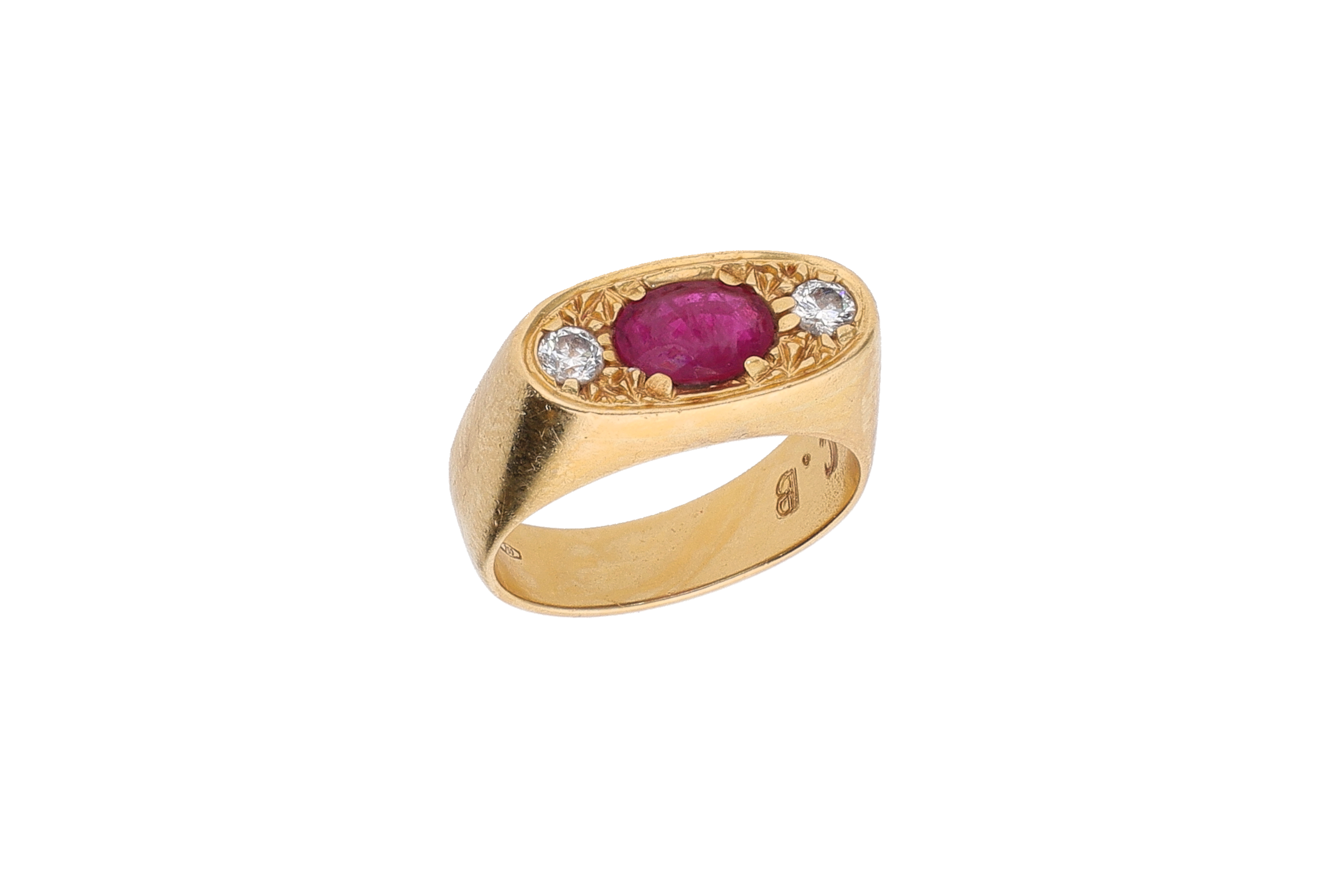 Anello con diamanti e rubino - Asta Preziosi