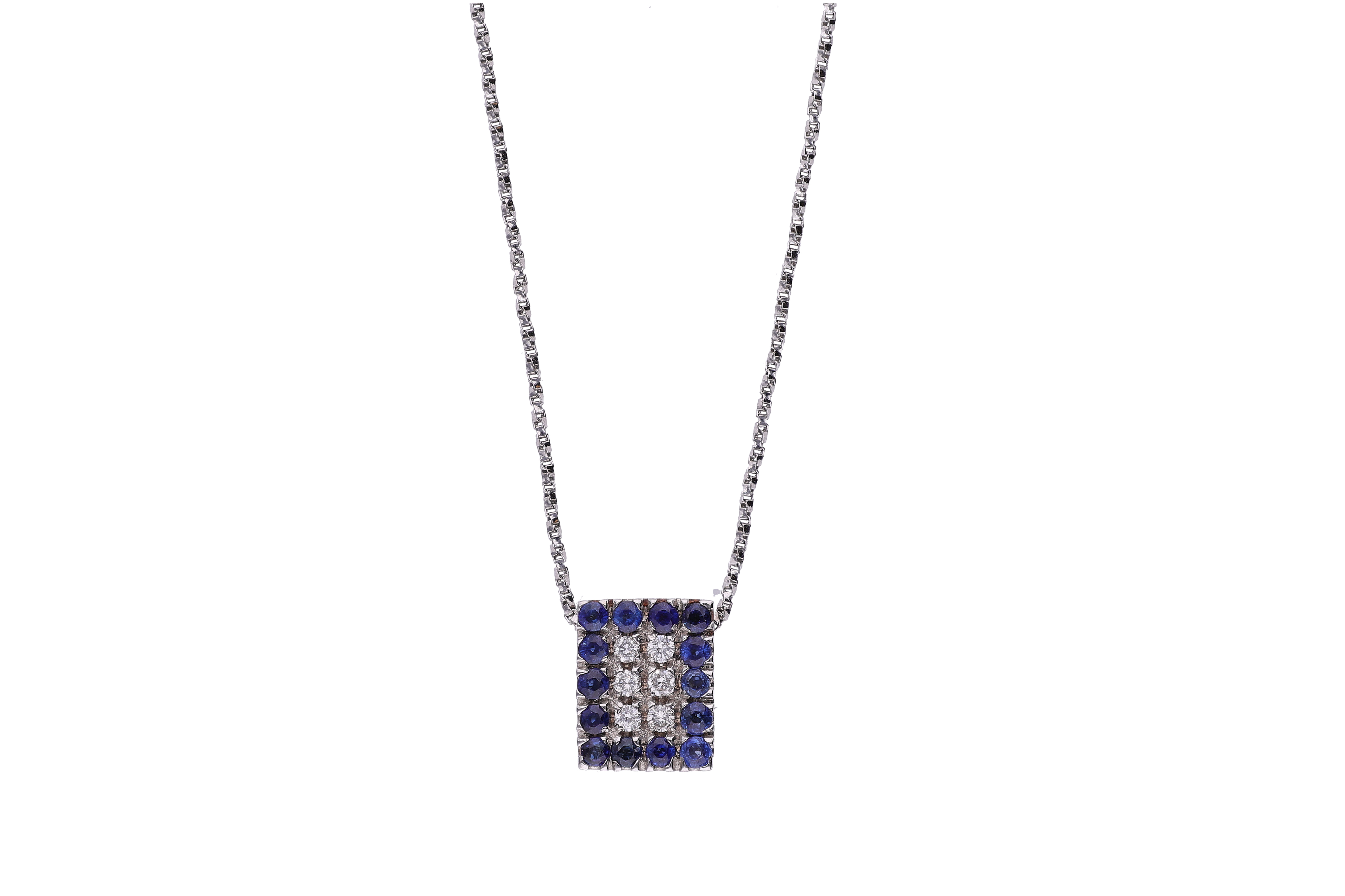 Collier con pendente mobile con zaffiri e diamanti - Asta Preziosi