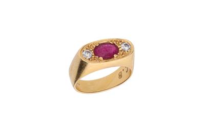 Anello con diamanti e rubino - Asta Preziosi Anello con diamanti e rubino - Asta Preziosi