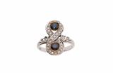 Anello con diamanti e zaffiri - Asta Preziosi Anello con diamanti e zaffiri - Asta Preziosi