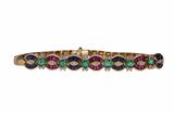 Bracciale con diamanti, rubini, zaffiri e smeraldi - Asta Preziosi Bracciale con diamanti, rubini, zaffiri e smeraldi - Asta Preziosi