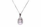 Collana e pendente con diamanti e perla - Asta Preziosi Collana e pendente con diamanti e perla - Asta Preziosi