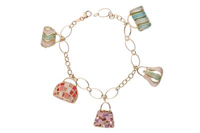 Bracciale con charms smaltati - 