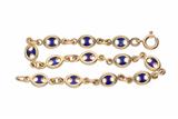 Bracciale a maglia marina con smalti blu - 