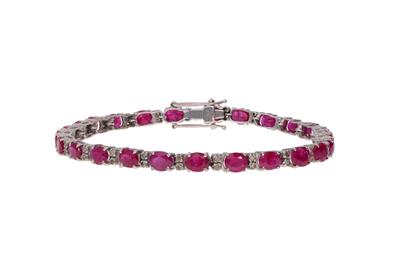 Bracciale con rubini e diamanti - 