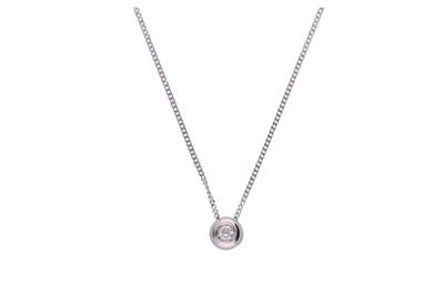 Collana punto luce con diamante - 