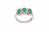 Anello con smeraldi e diamanti - Asta Preziosi Anello con smeraldi e diamanti - Asta Preziosi