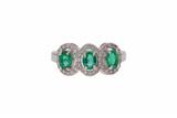 Anello con smeraldi e diamanti - Asta Preziosi Anello con smeraldi e diamanti - Asta Preziosi