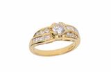 Anello fantasia con con diamanti - 