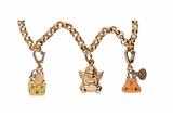 Bracciale a maglie con tre charms - 