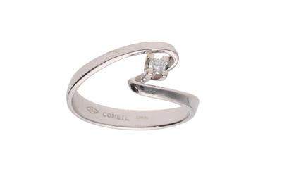 Anello solitario con diamante - Asta Preziosi