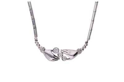 Collier semirigido con diamanti - Asta Preziosi