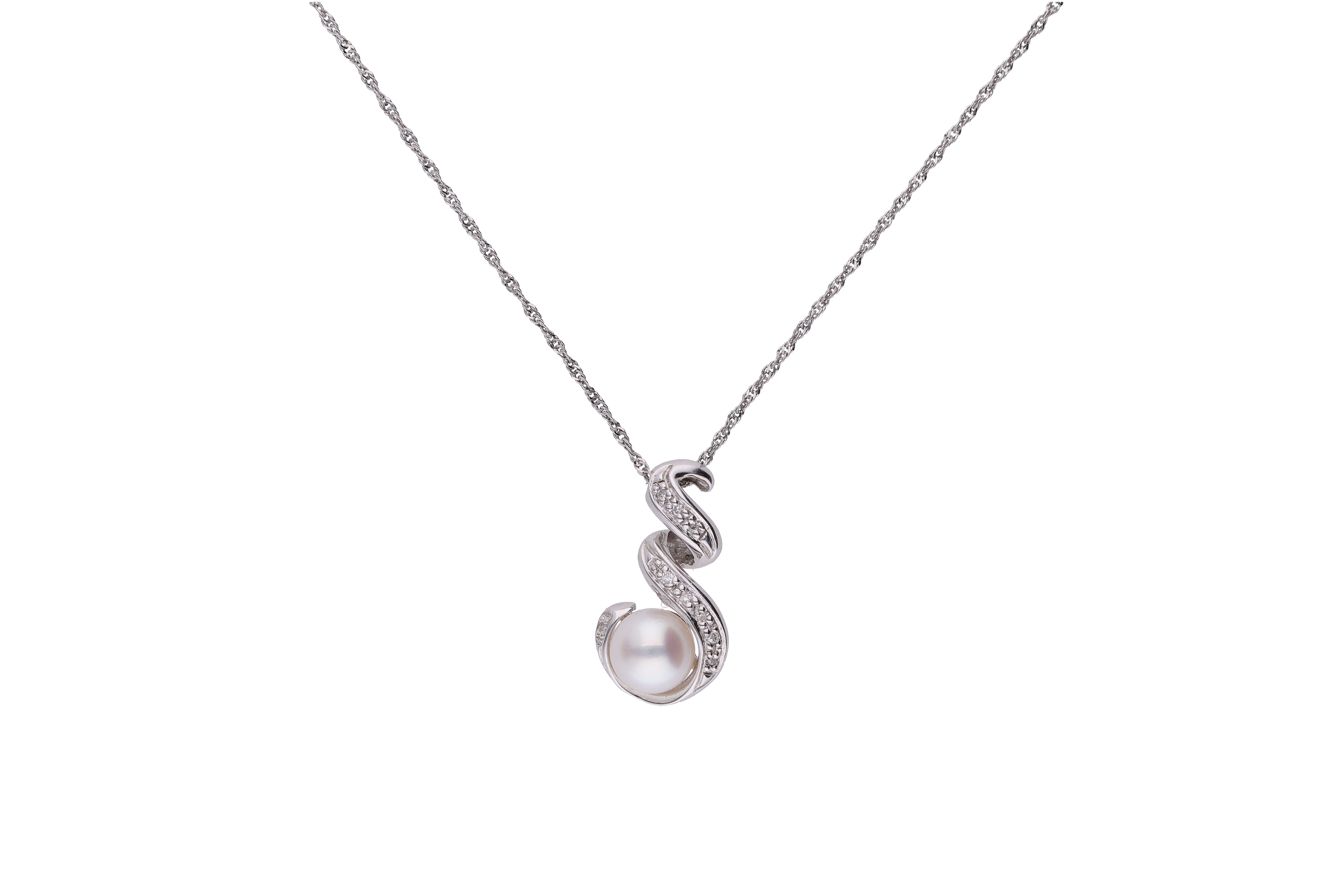Collana e pendente con diamanti e perla coltivata - Asta Preziosi