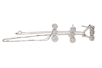 Parure composta da collier e paio di orecchini con diamanti - Asta Preziosi Parure composta da collier e paio di orecchini con diamanti - Asta Preziosi