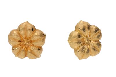 Paio di orecchini a fiore - Asta Preziosi