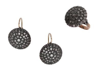 Parure composta da anello e paio orecchini con diamanti - Asta Preziosi Parure composta da anello e paio orecchini con diamanti - Asta Preziosi