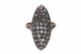Anello a spoletta con pave' di diamanti - Asta Preziosi Anello a spoletta con pave' di diamanti - Asta Preziosi