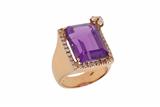 Anello con diamanti e ametista - Asta Preziosi Anello con diamanti e ametista - Asta Preziosi