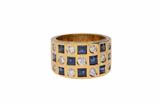 Anello con diamanti e pietre blu - Asta Preziosi Anello con diamanti e pietre blu - Asta Preziosi