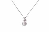 Collana e pendente con diamanti e perla coltivata - Asta Preziosi