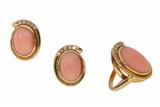 Parure composta da anello e paio di orecchini con pietre cabochon e diamanti - Asta Preziosi Parure composta da anello e paio di orecchini con pietre cabochon e diamanti - Asta Preziosi