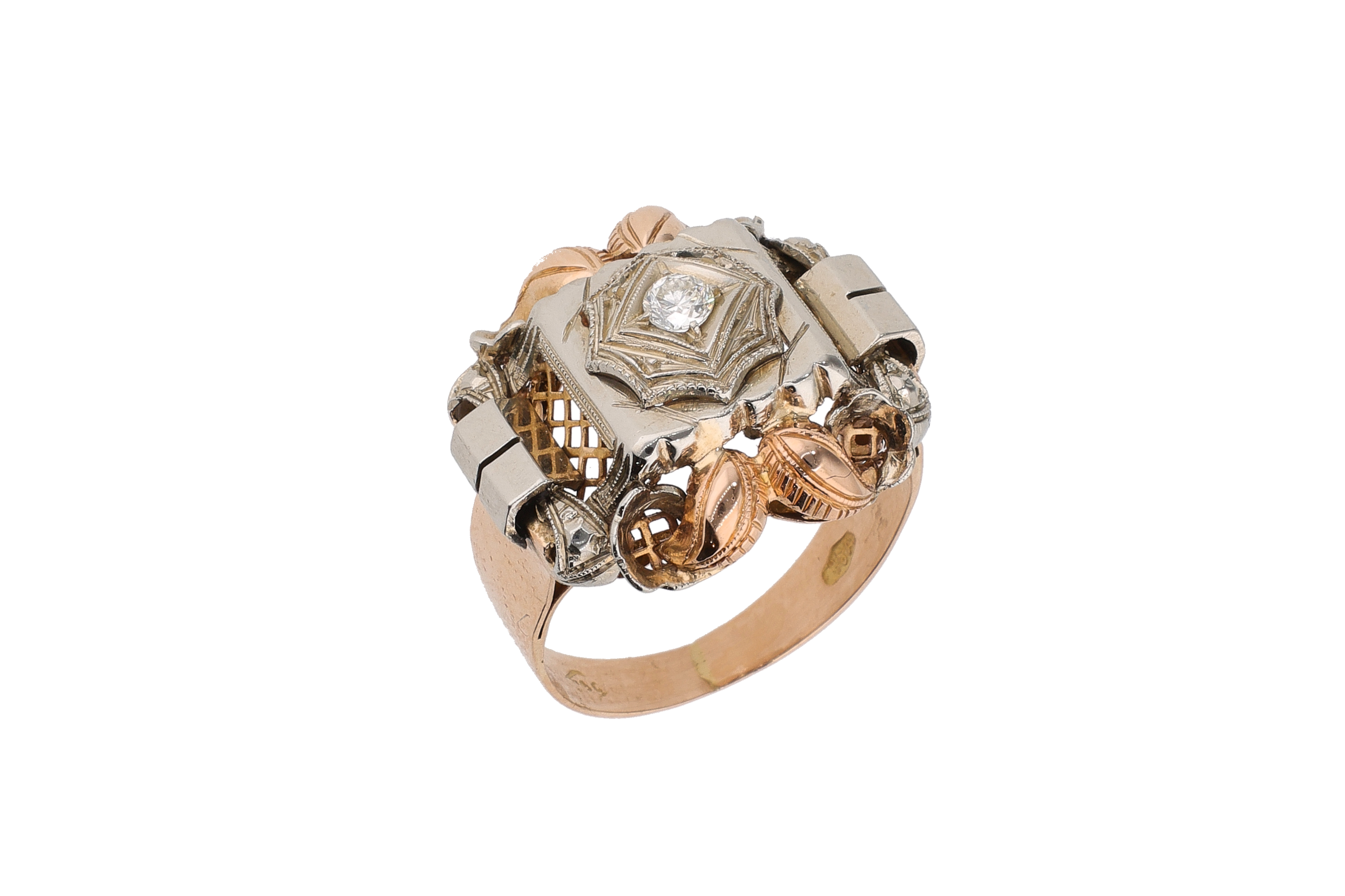 Anello art Deco' con diamante - Asta Preziosi