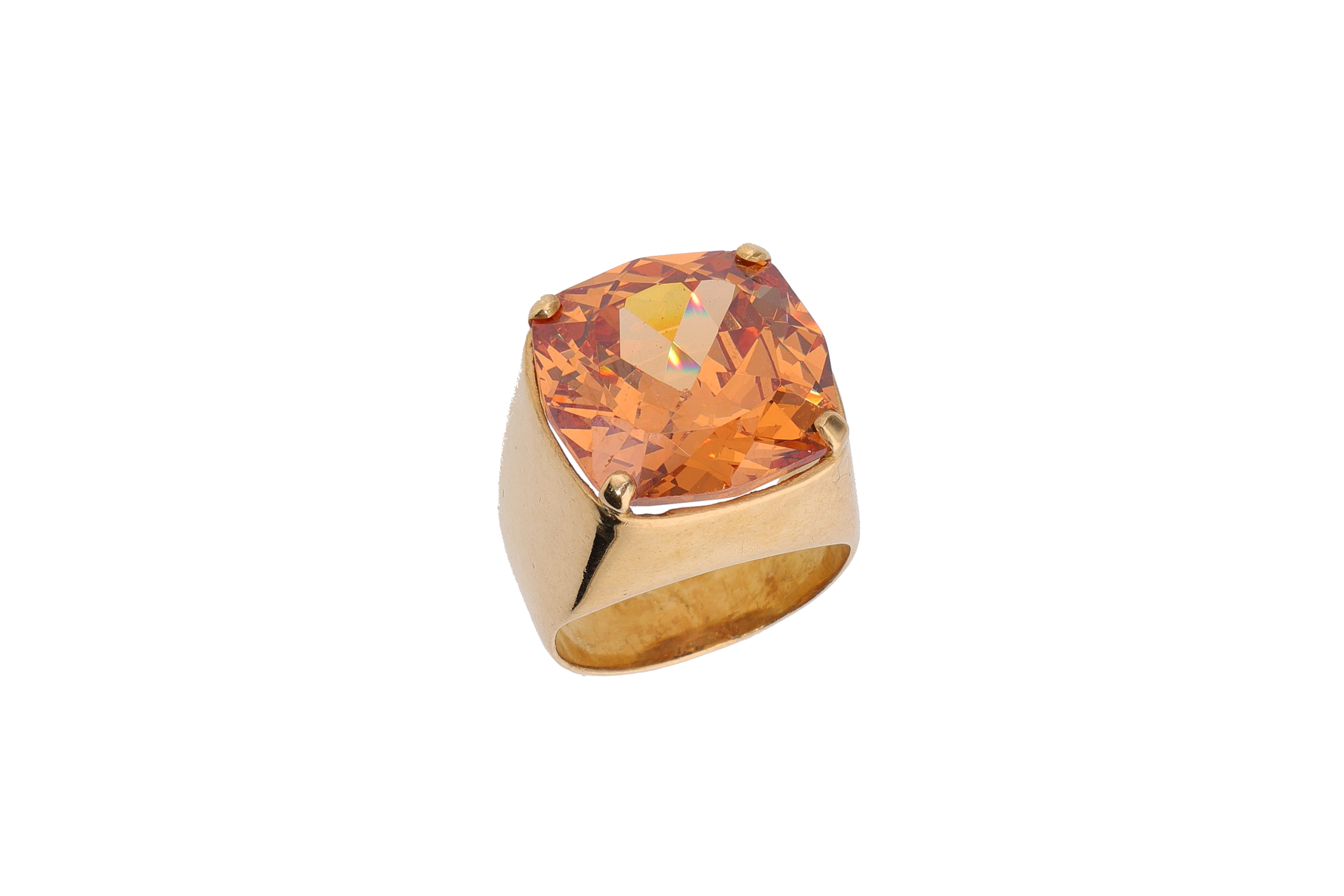 Anello chevalier con pietra fume' - Asta Preziosi