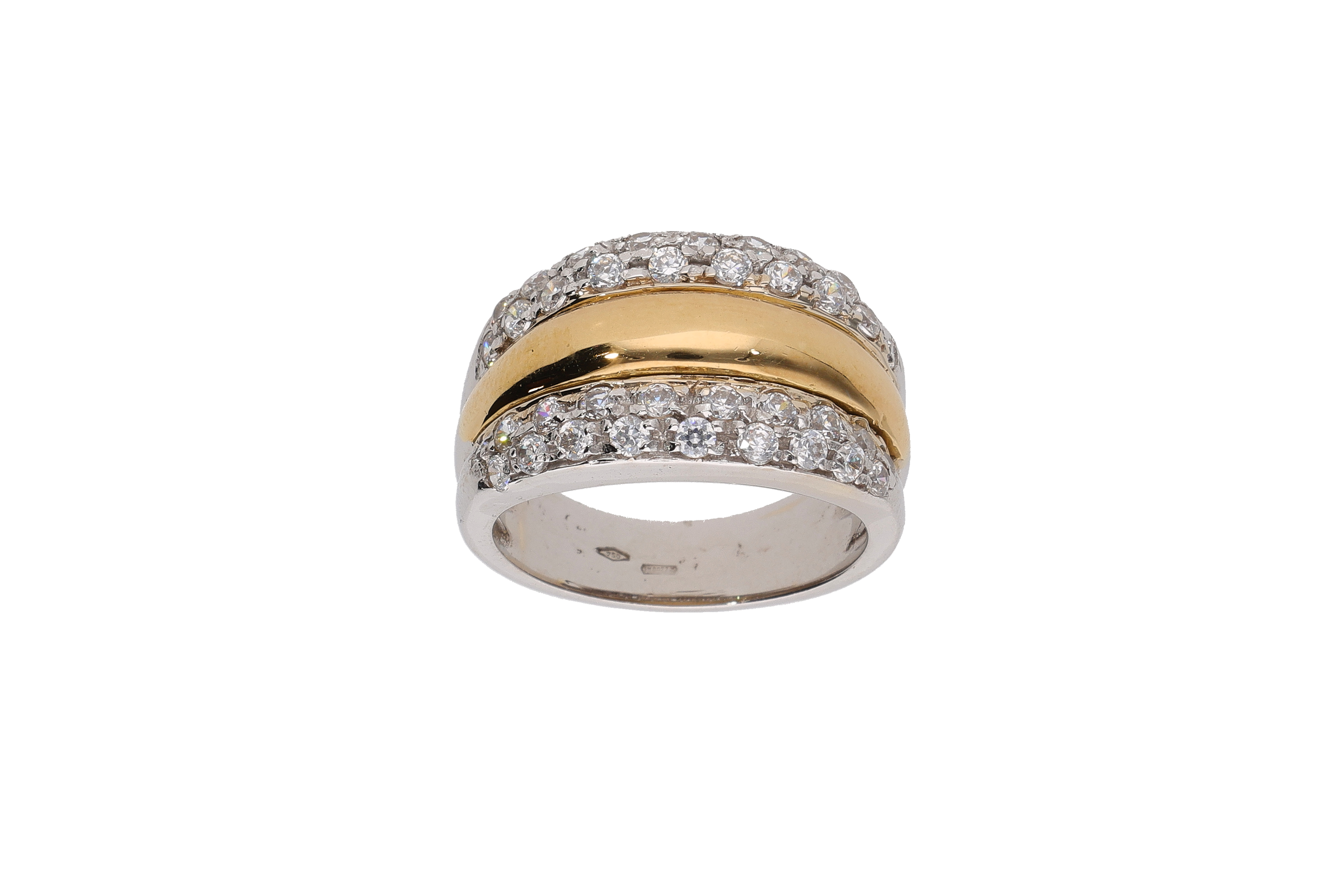 Anello con pietre incolore - Asta Preziosi