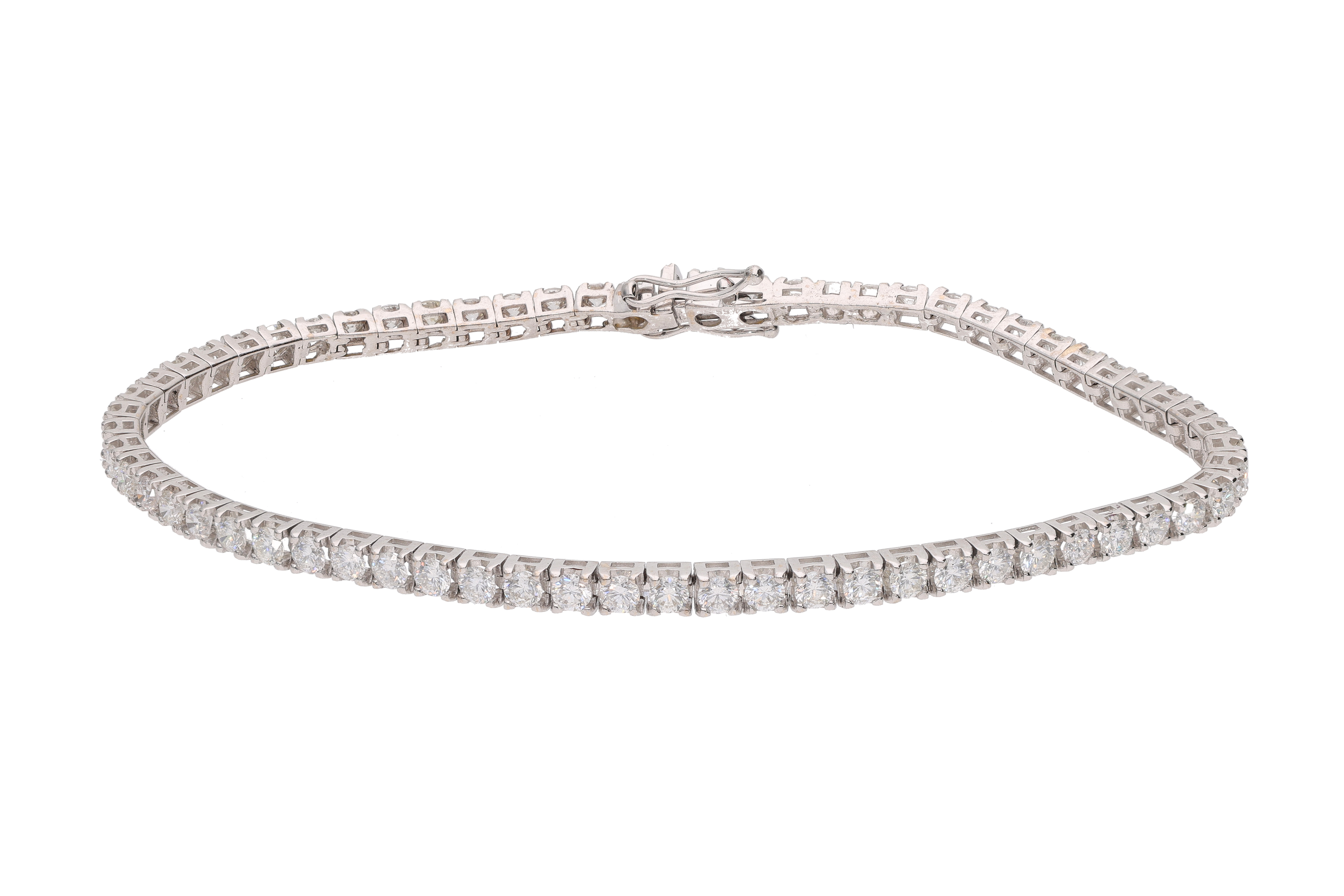 Bracciale tennis con diamanti e pietre incolore - Asta Preziosi