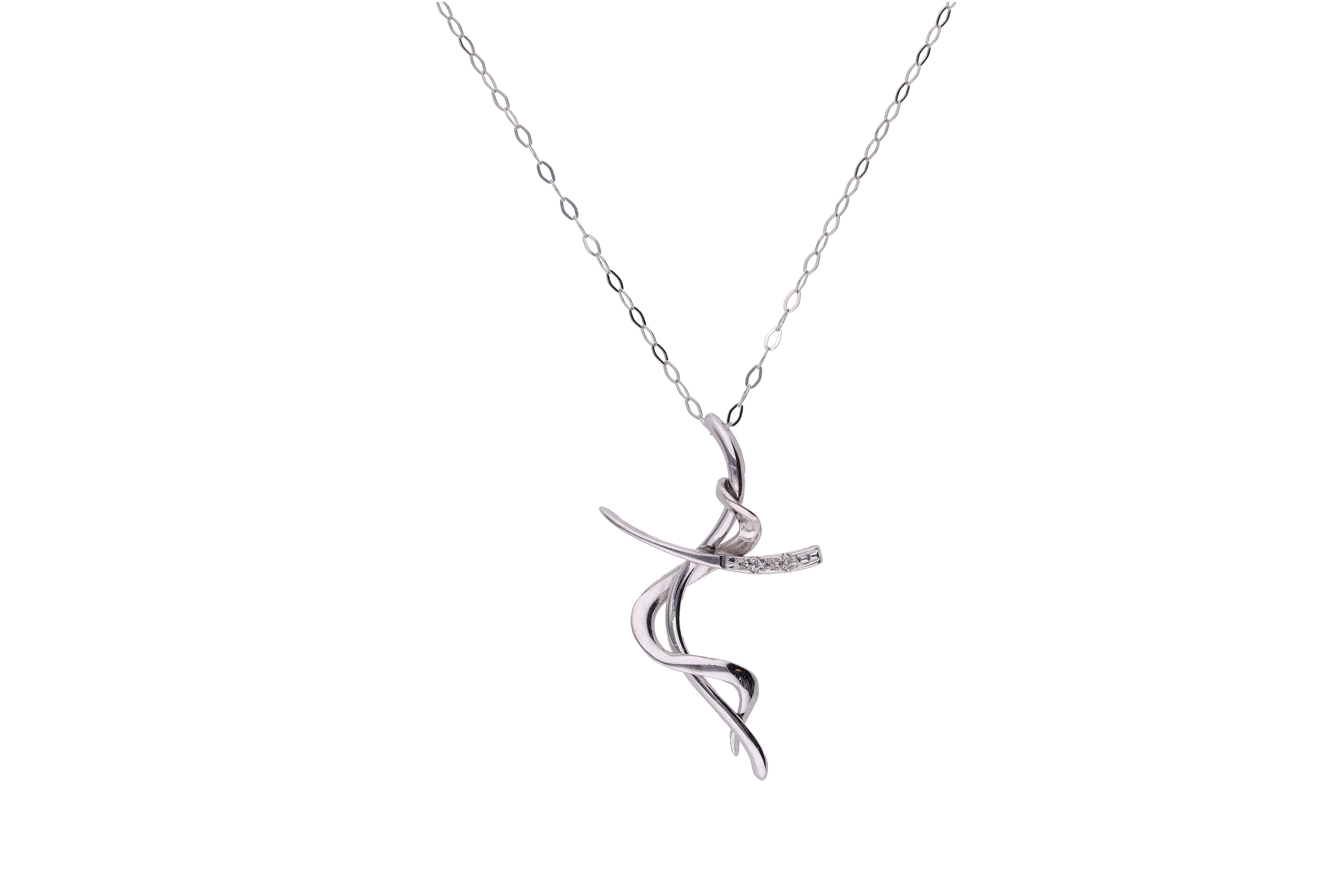 collana con ciondolo impreziosito da diamanti - Asta Preziosi