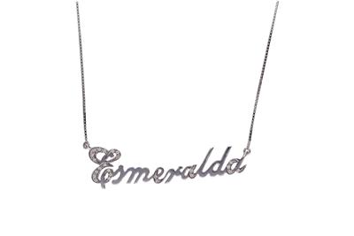 Collier con scritta Esmeralda - Asta Preziosi Collier con scritta Esmeralda - Asta Preziosi