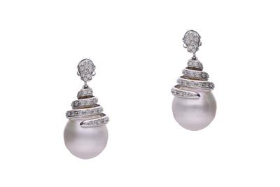 Orecchini con perle barocche e diamanti - Asta Preziosi Orecchini con perle barocche e diamanti - Asta Preziosi