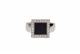 Anello con pietra e giro di diamanti - Asta Preziosi Anello con pietra e giro di diamanti - Asta Preziosi