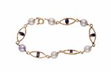 Bracciale con smalti e perle coltivate - Asta Preziosi Bracciale con smalti e perle coltivate - Asta Preziosi