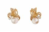 Orecchini con diamanti e perle coltivate - Asta Preziosi Orecchini con diamanti e perle coltivate - Asta Preziosi