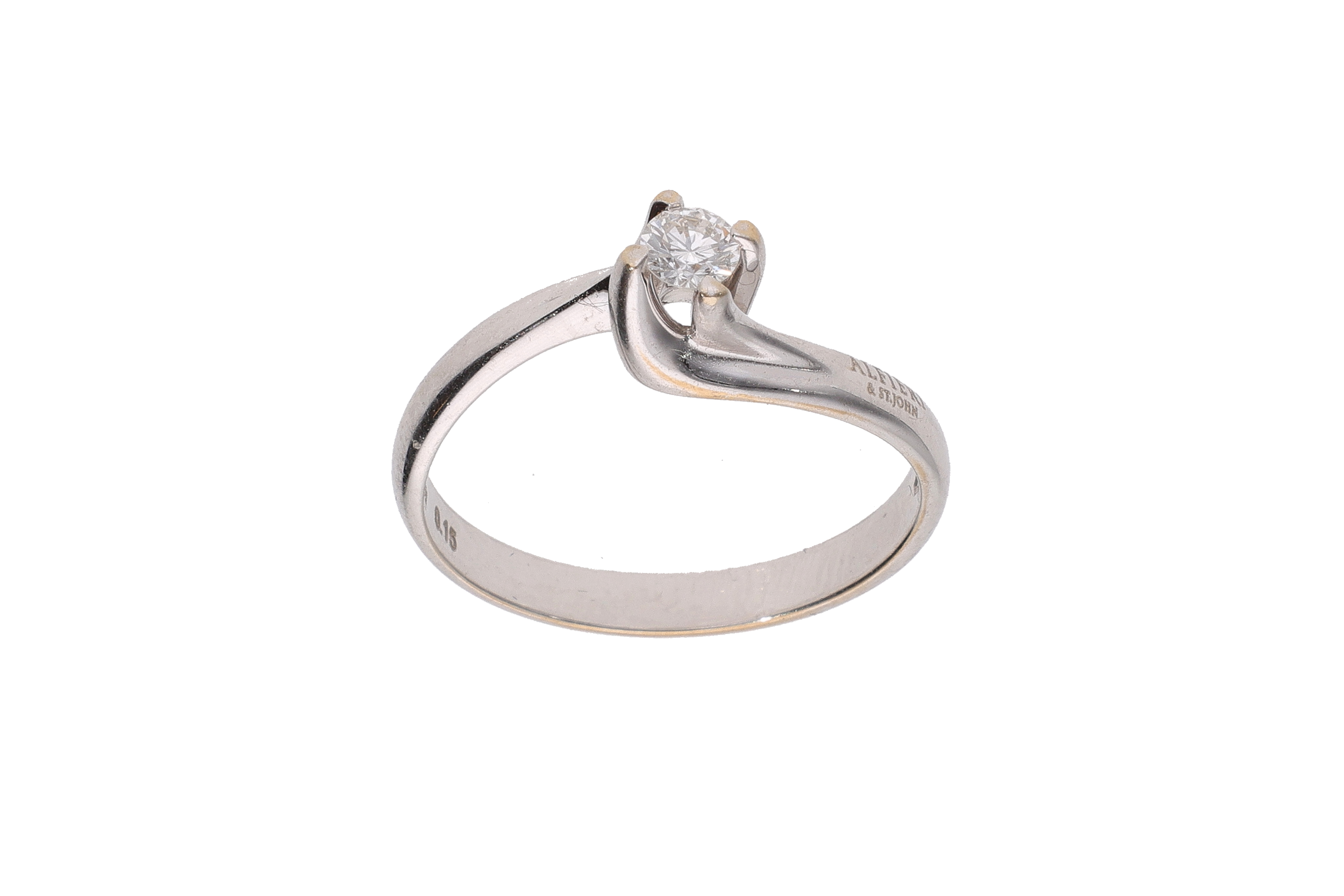 Alfieri e St. John, anello con diamante - Asta Preziosi