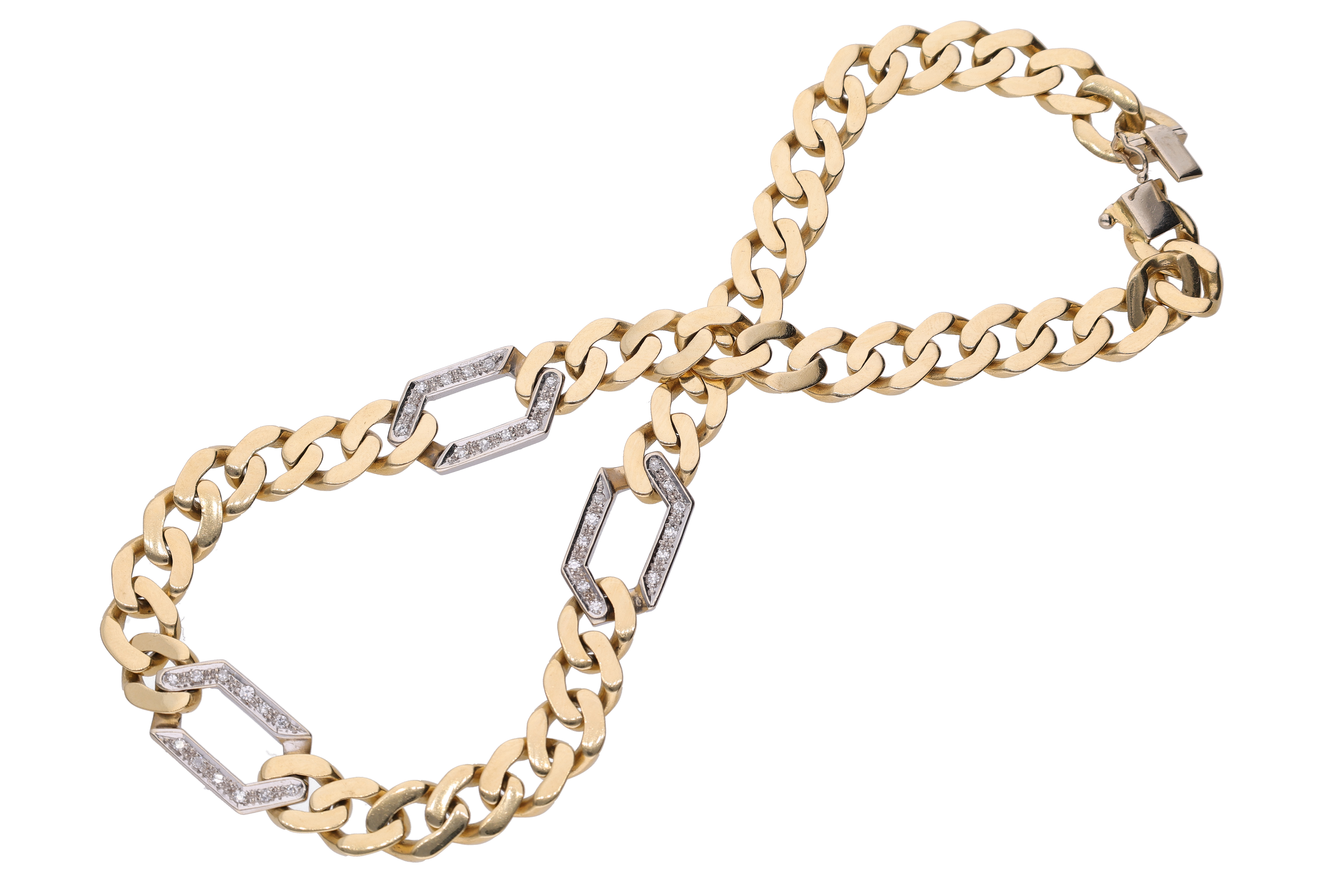Collier a maglie con diamanti - Asta Preziosi