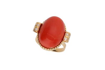Anello con corallo - Asta Preziosi Anello con corallo - Asta Preziosi