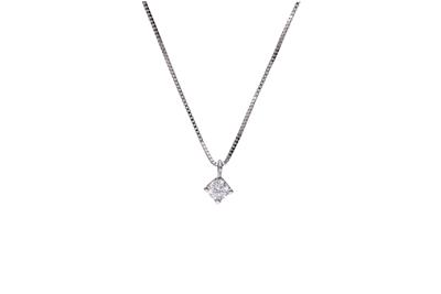 Collier punto luce con diamante - Asta Preziosi